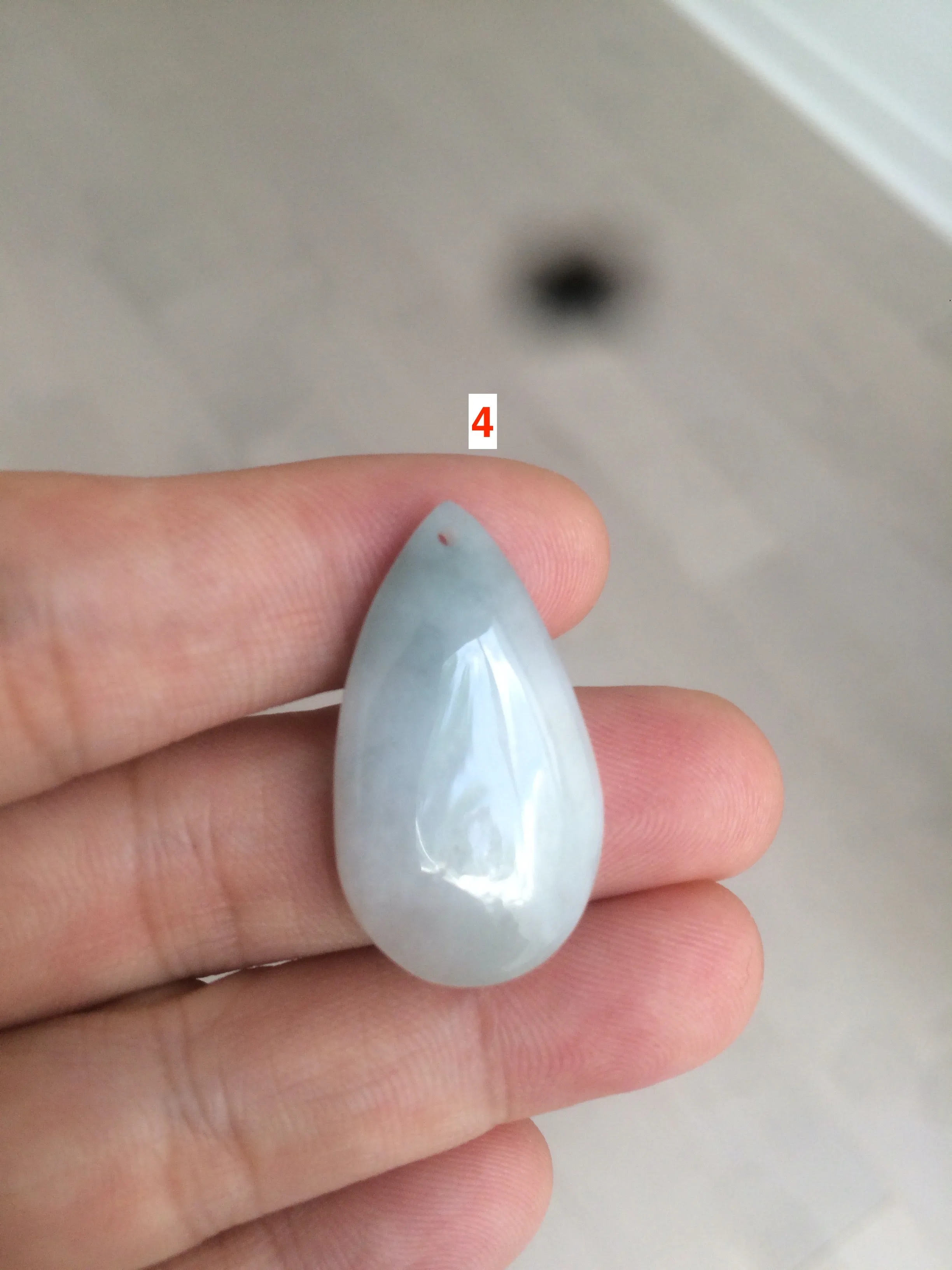 100% natural icy watery green blue white type A jadeite jade water drop pendant necklace group E52