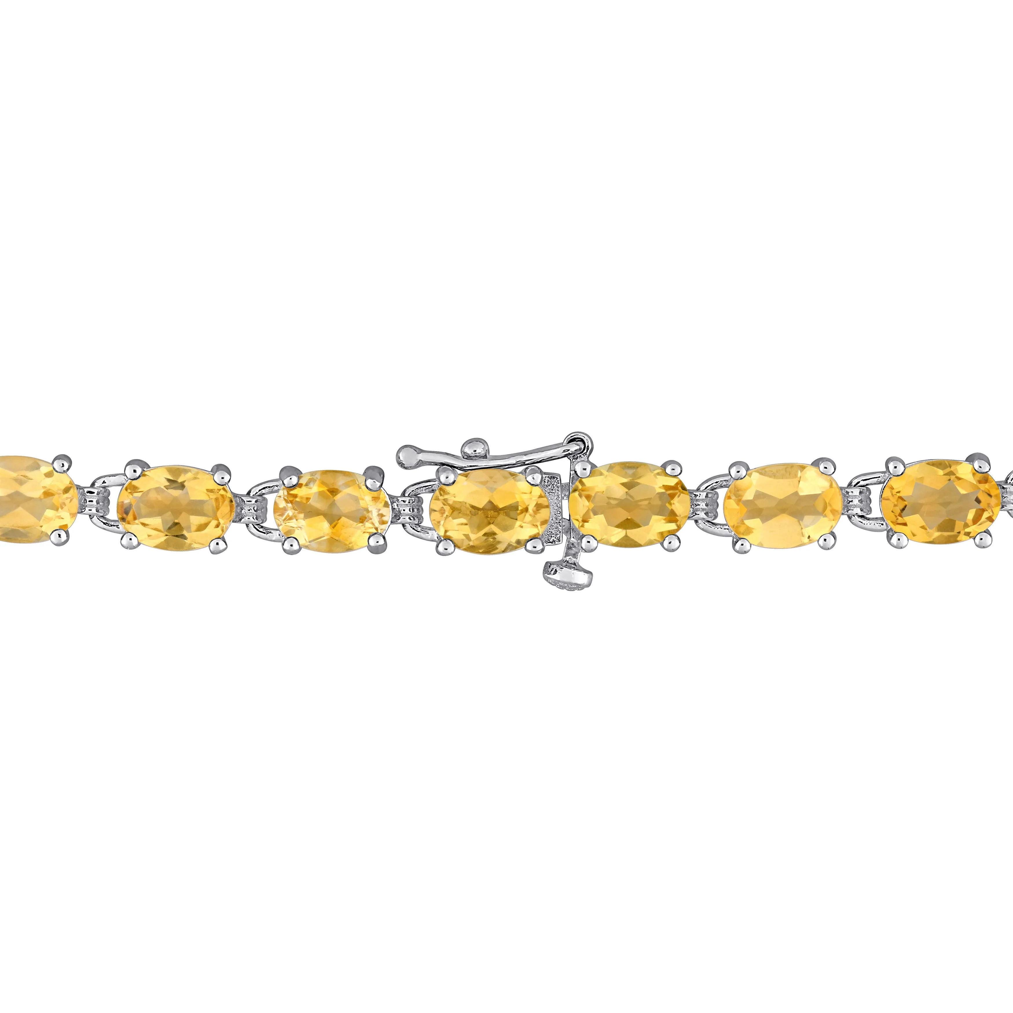 14 3/4 CT TGW Citrine Bracelet in Sterling Silver