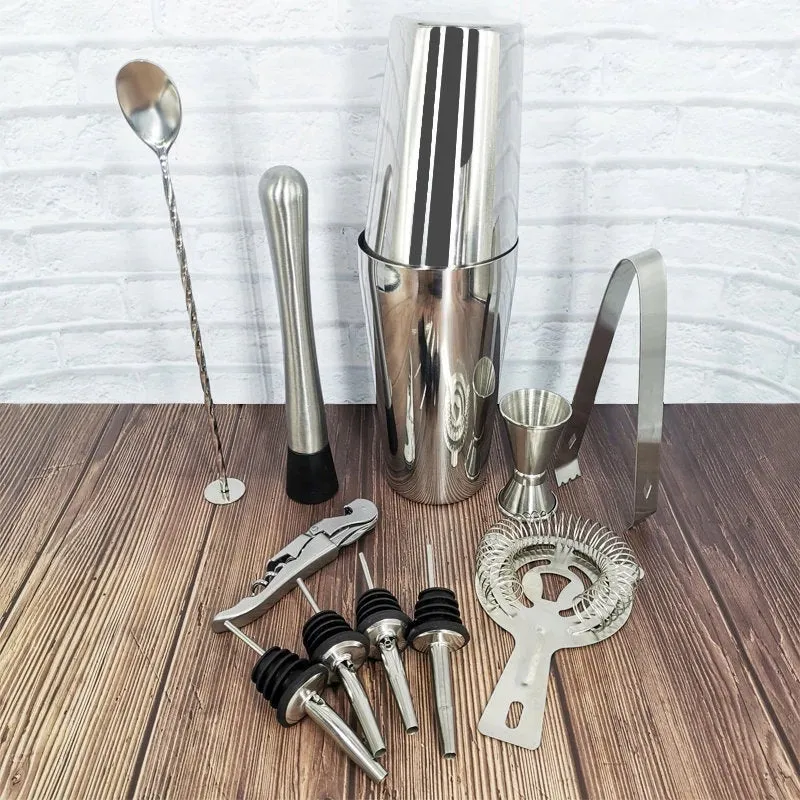 14 Pcs Bartender Kit - Barware for Bartending - Bar Utensils Set - Bar Accessories and Decor - Cocktail Shaker - Housewarming Birthday Gift