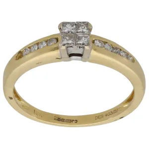 18ct Gold 0.30ct Diamond Dress/Cocktail Ring Size N