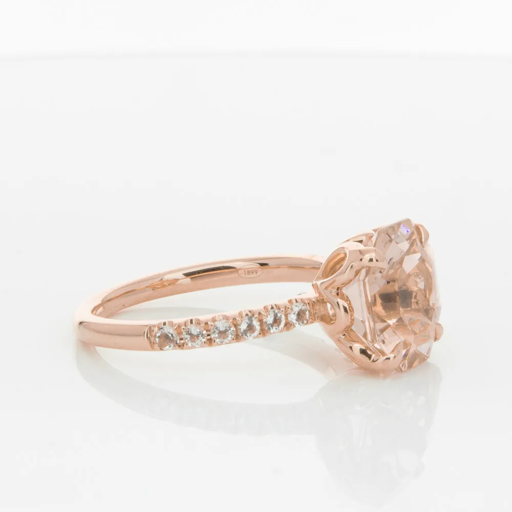 18ct Rose Gold Morganite Octavus Ring