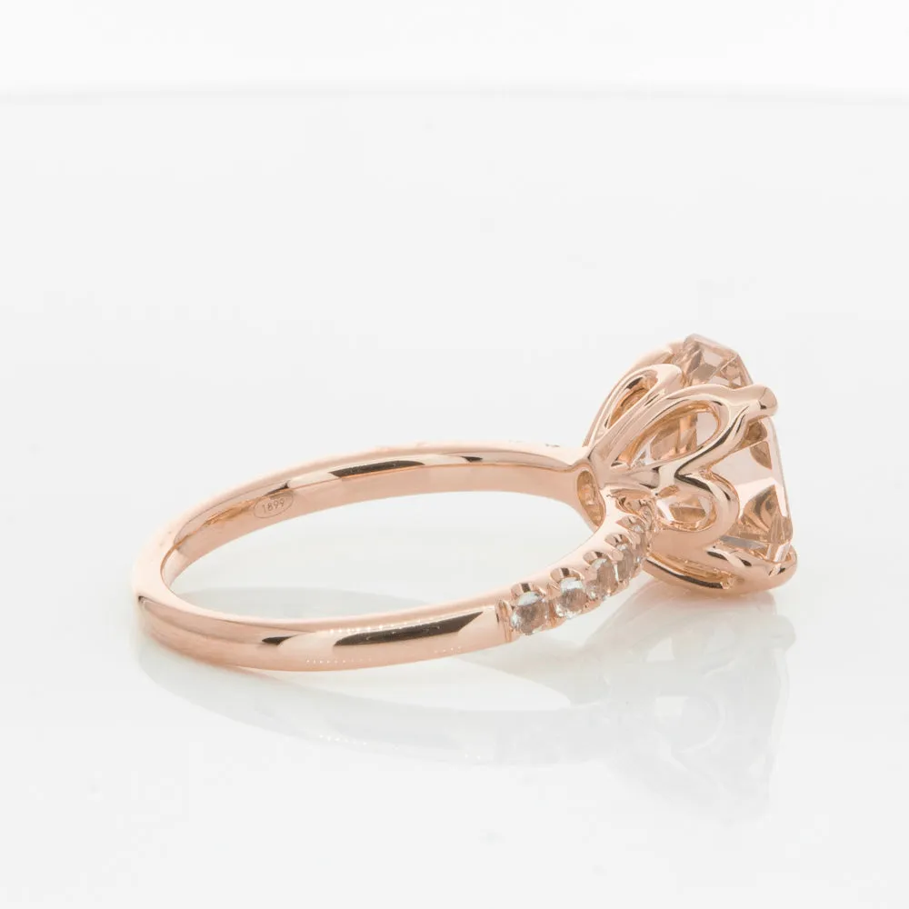 18ct Rose Gold Morganite Octavus Ring