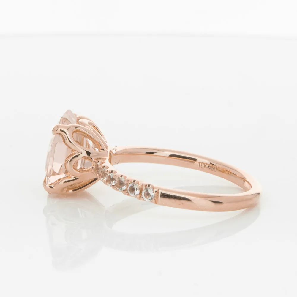 18ct Rose Gold Morganite Octavus Ring