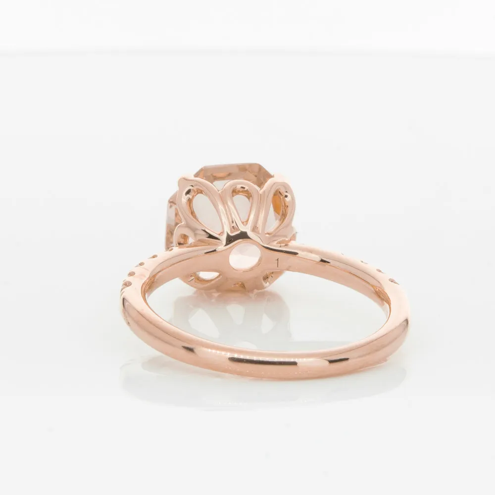 18ct Rose Gold Morganite Octavus Ring