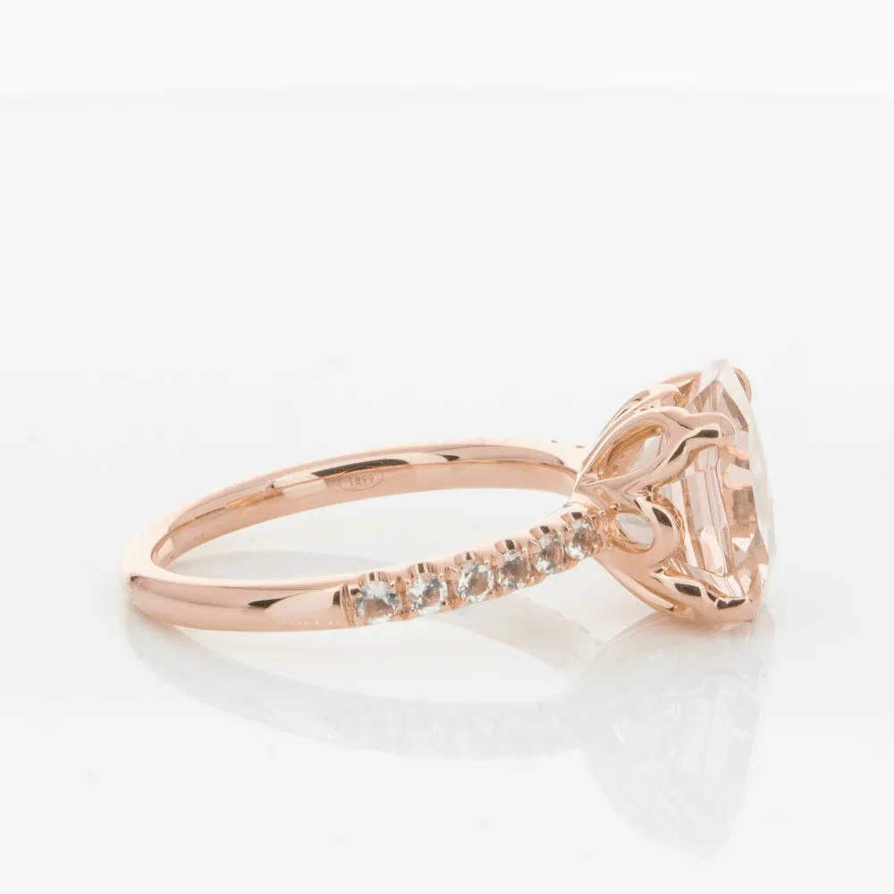 18ct Rose Gold Morganite Octavus Ring