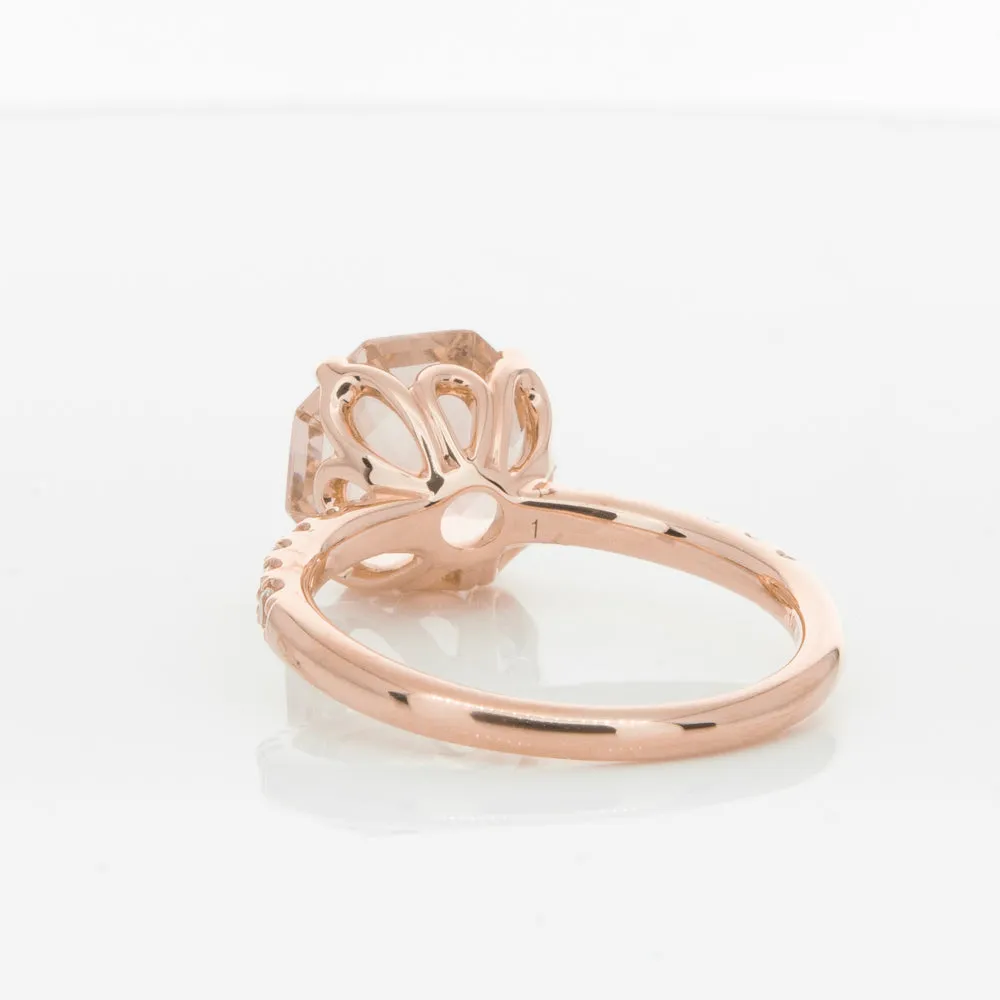 18ct Rose Gold Morganite Octavus Ring