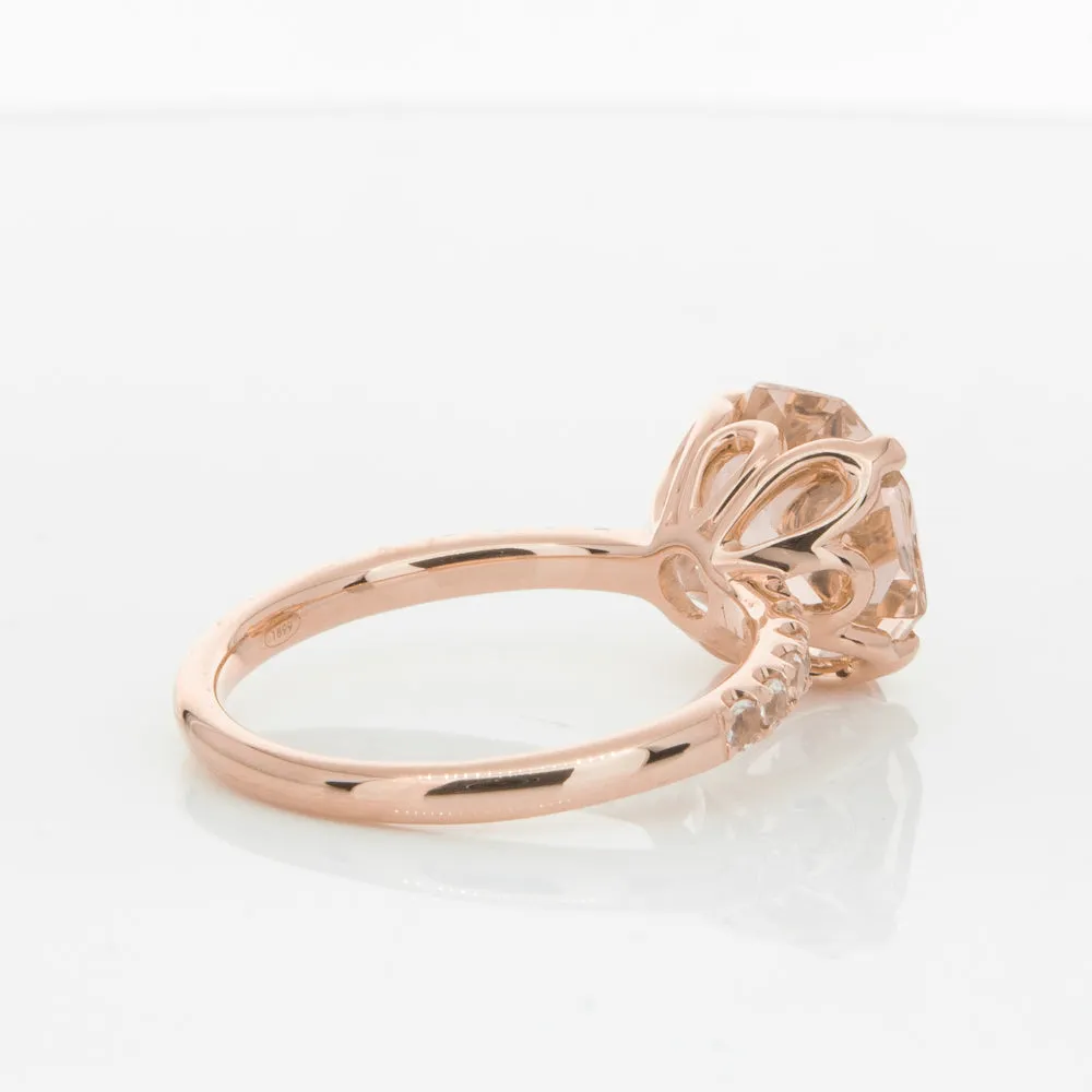 18ct Rose Gold Morganite Octavus Ring