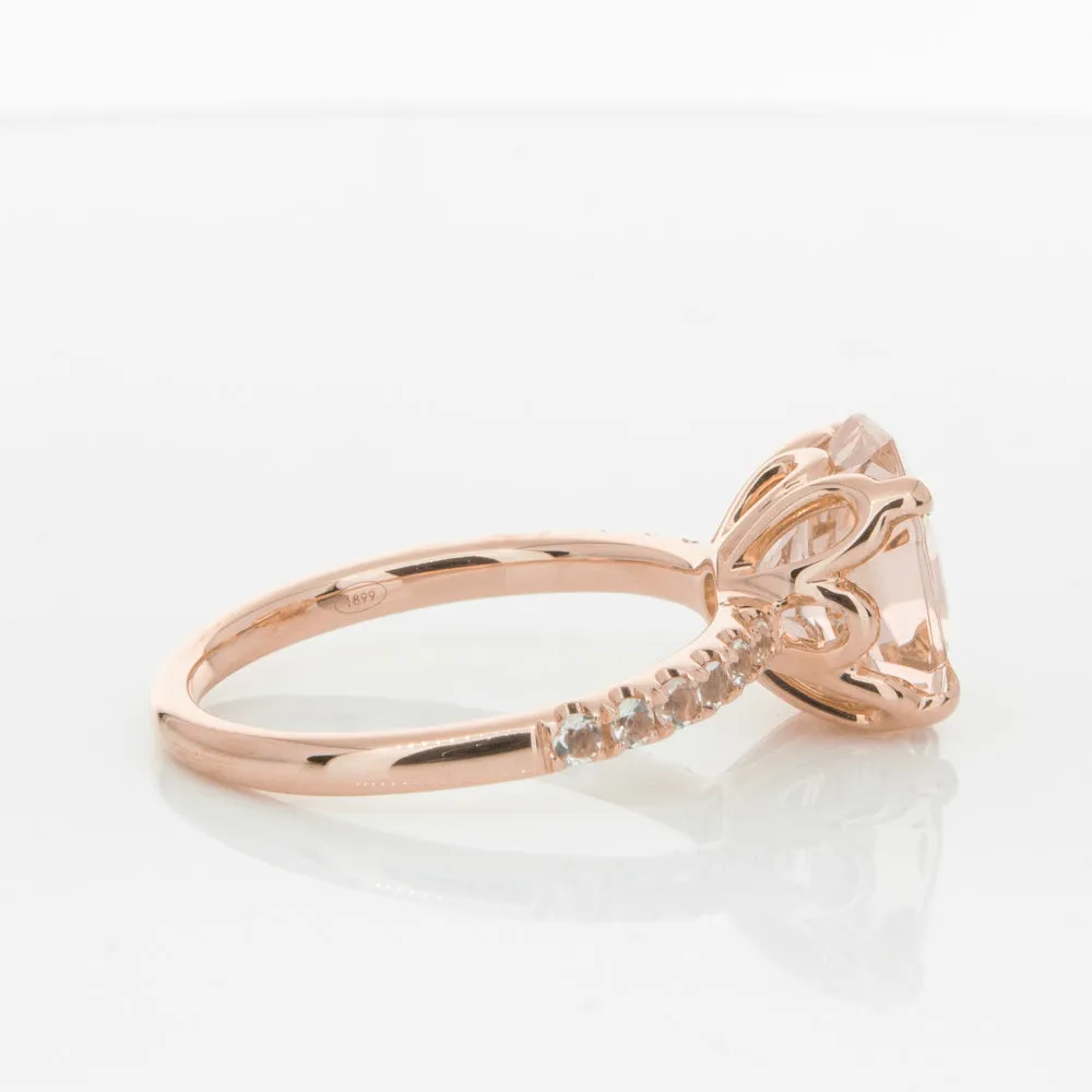 18ct Rose Gold Morganite Octavus Ring