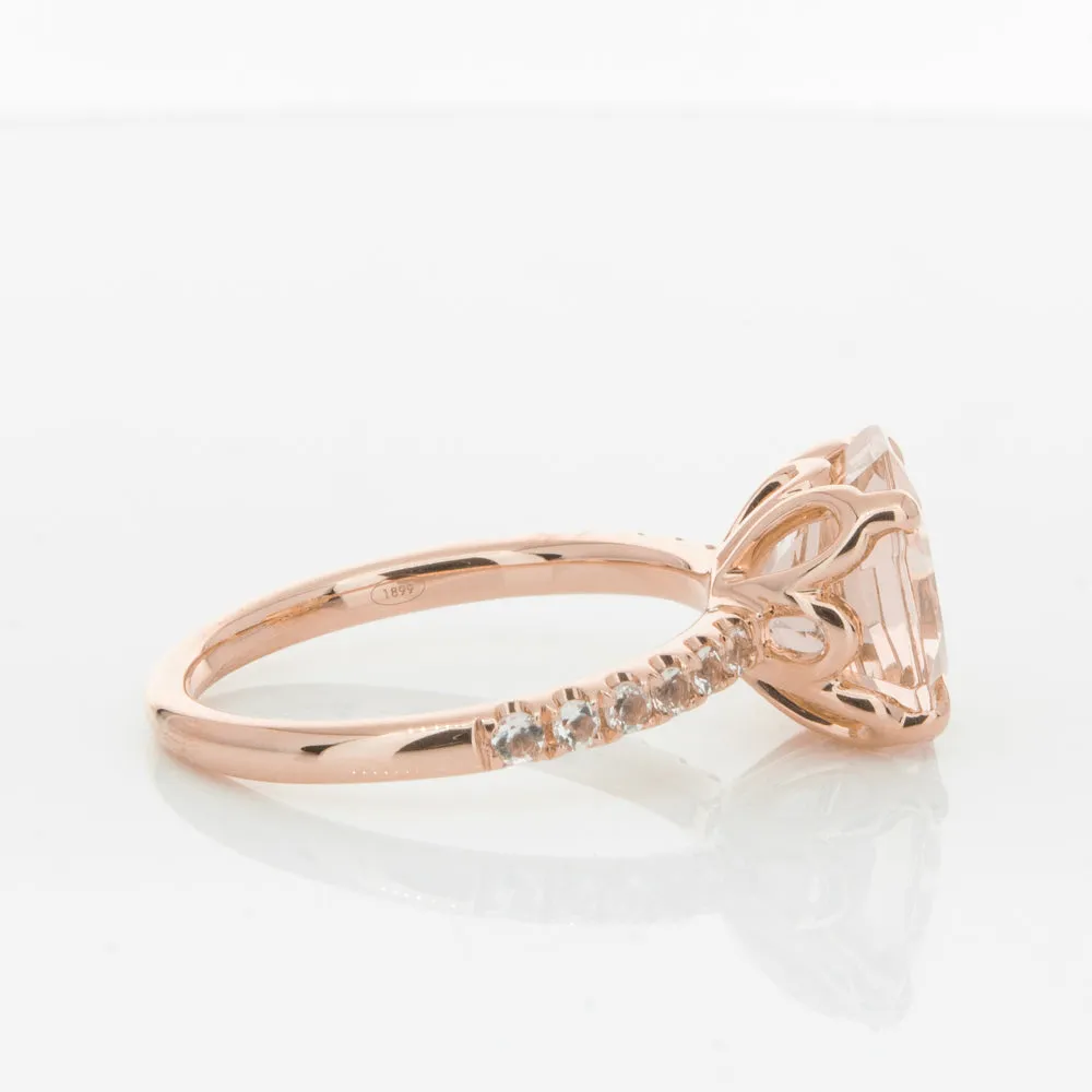 18ct Rose Gold Morganite Octavus Ring