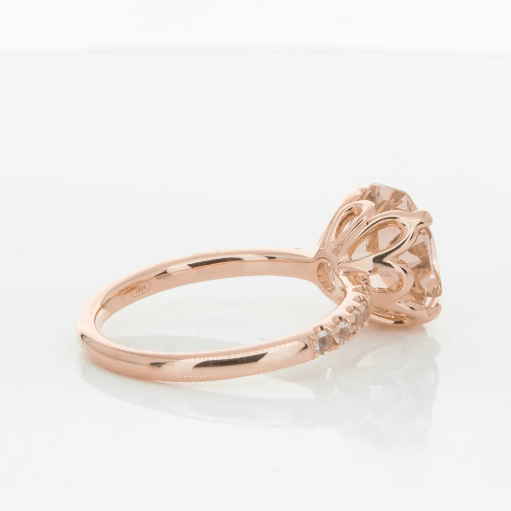 18ct Rose Gold Morganite Octavus Ring