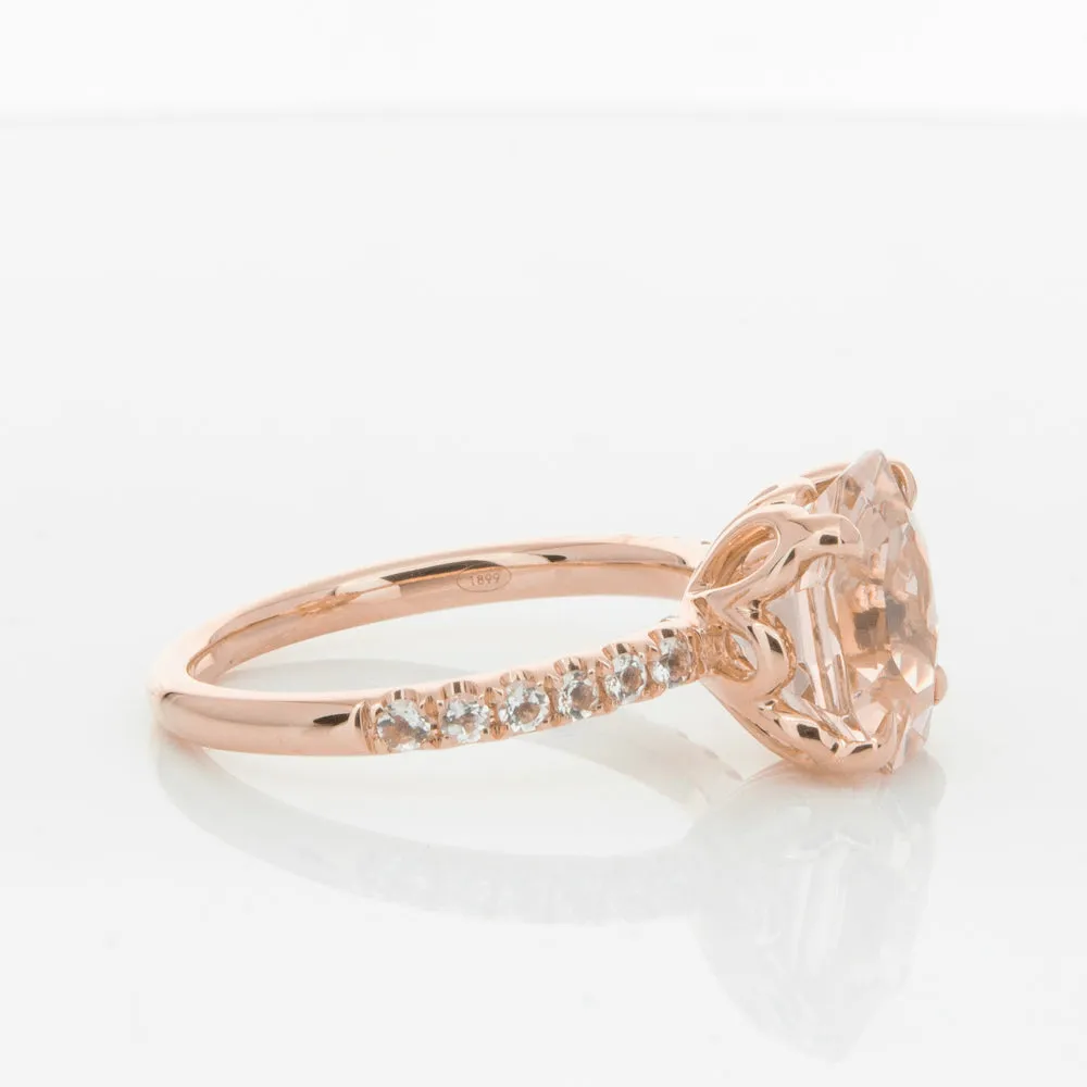 18ct Rose Gold Morganite Octavus Ring