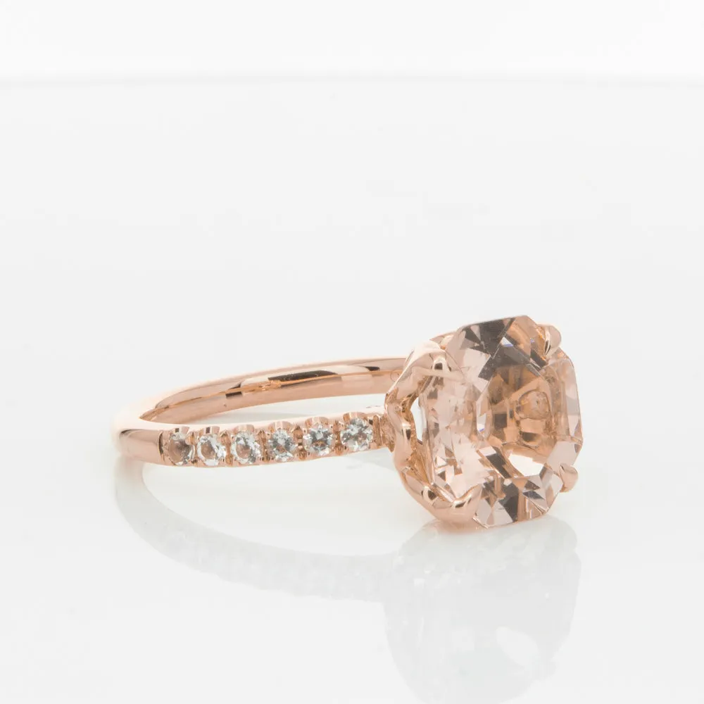 18ct Rose Gold Morganite Octavus Ring