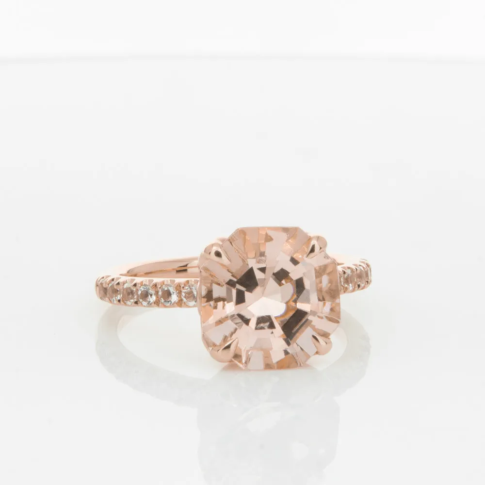 18ct Rose Gold Morganite Octavus Ring