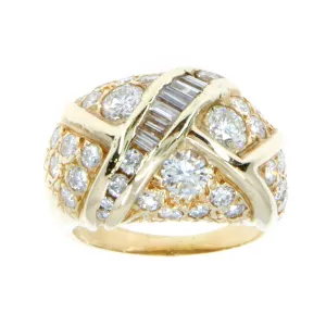 3.00ct Diamond Bombe Cocktail Ring