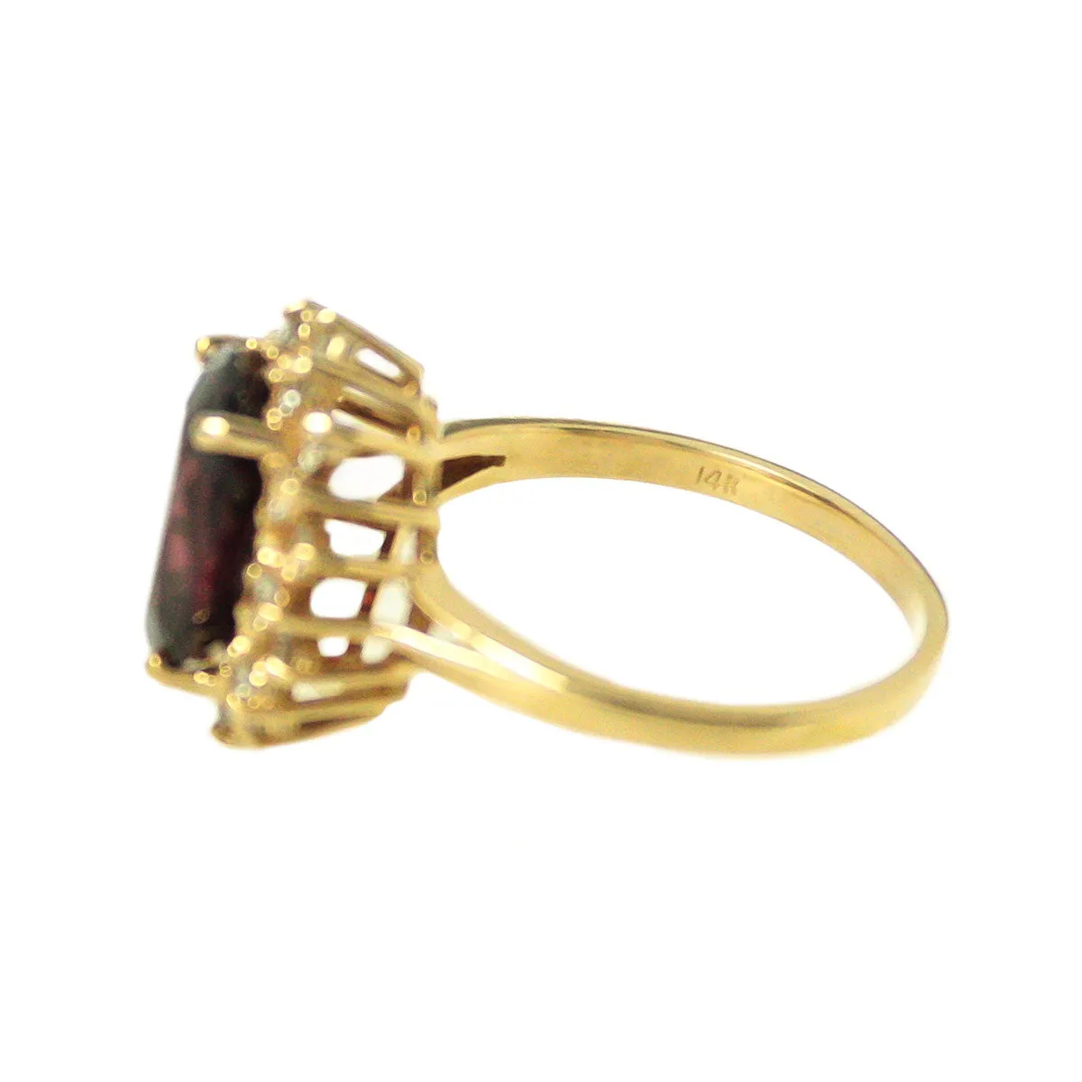 4.35ct Rhodolite Garnet & Diamond Cocktail Ring