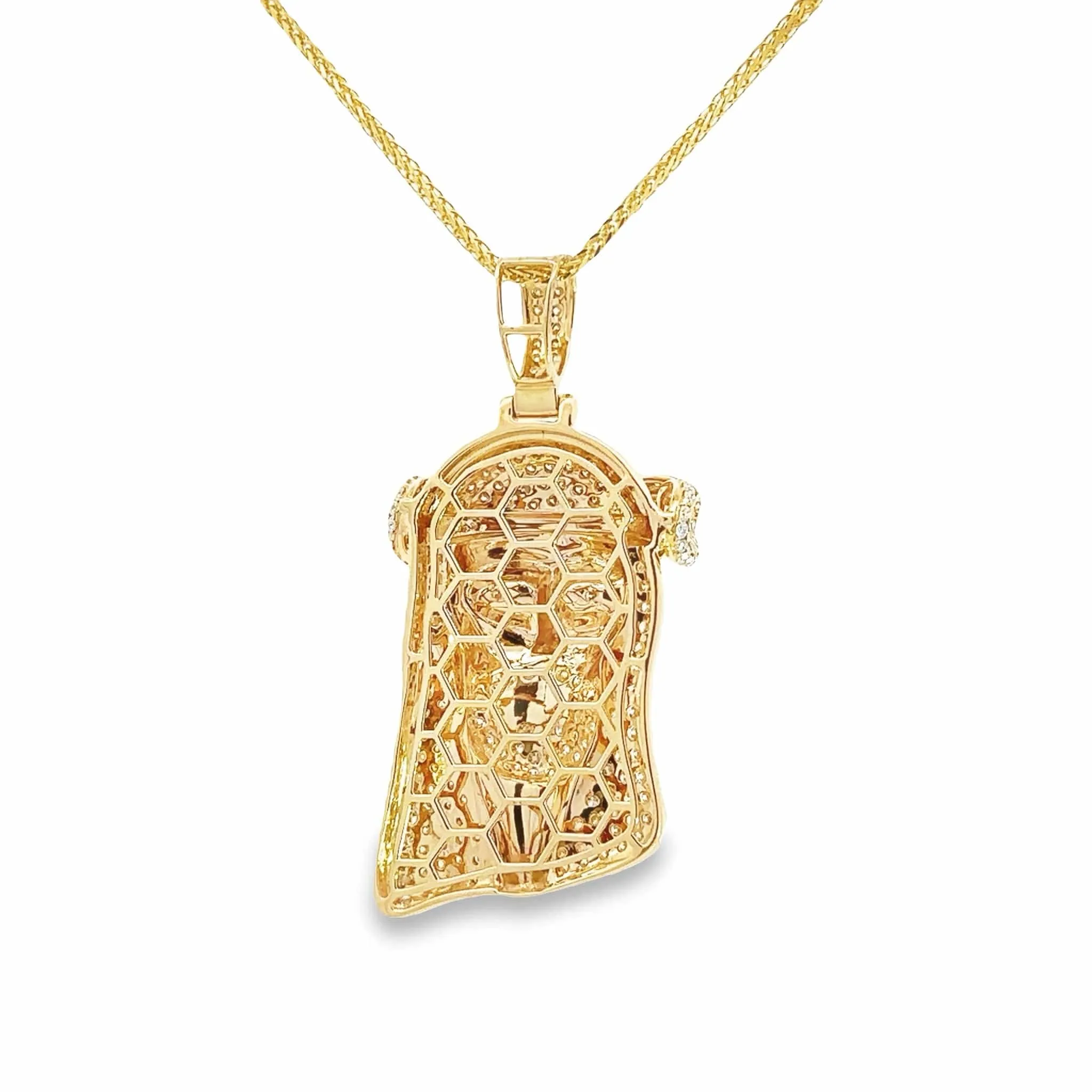 Baikalla 14k Gold Jesus With Diamonds Charm Necklace