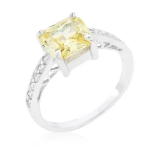 Barrie 2(ct) Canary Princess Solitaire Ring | 2.5ct