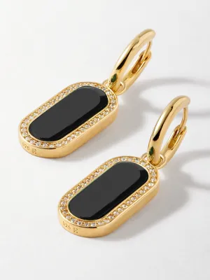 Black onyx drop earrings