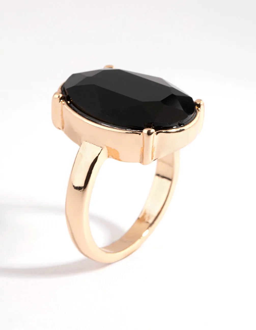 Black Statement Stone Cocktail Ring