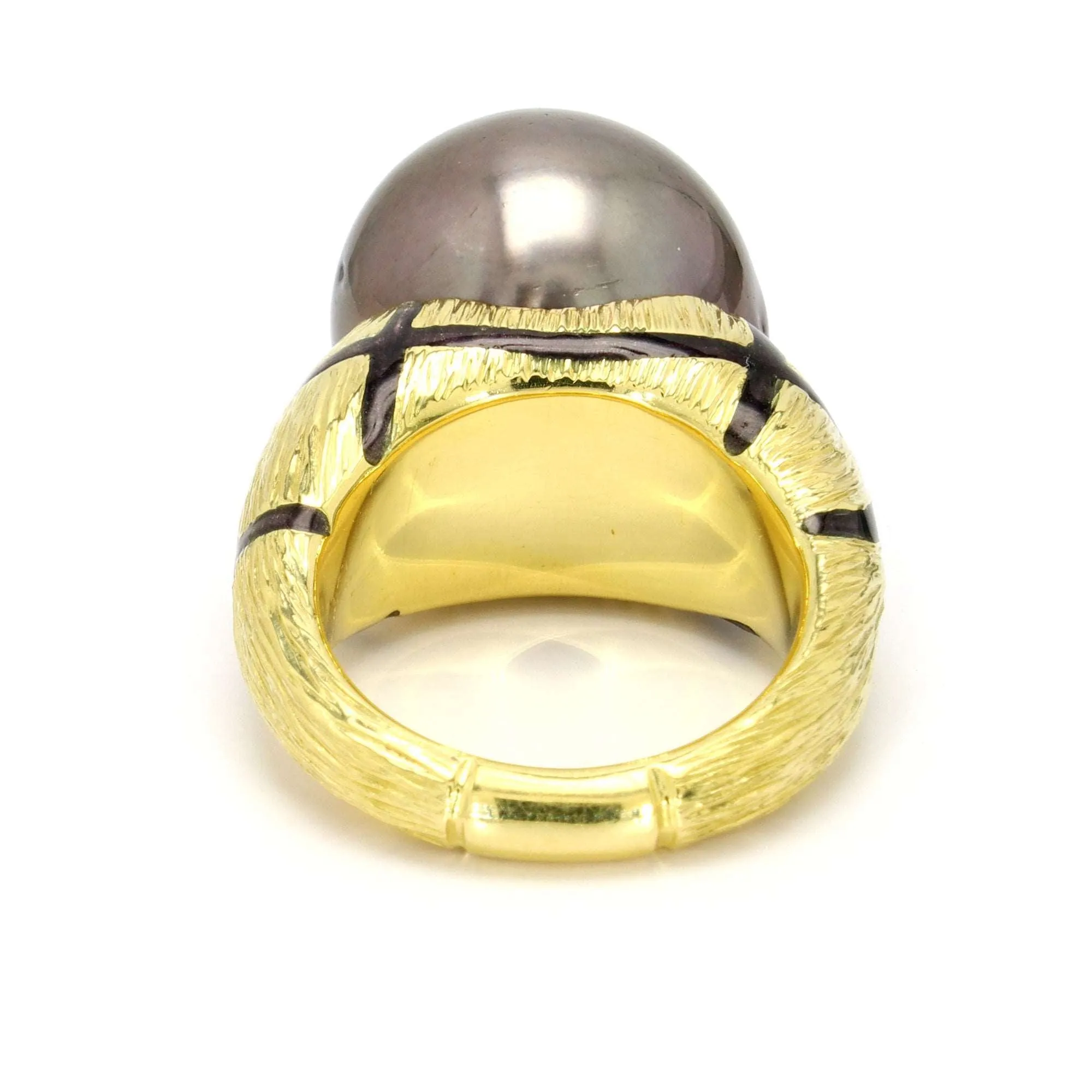 Black Tahitian Pearl Cocktail Ring