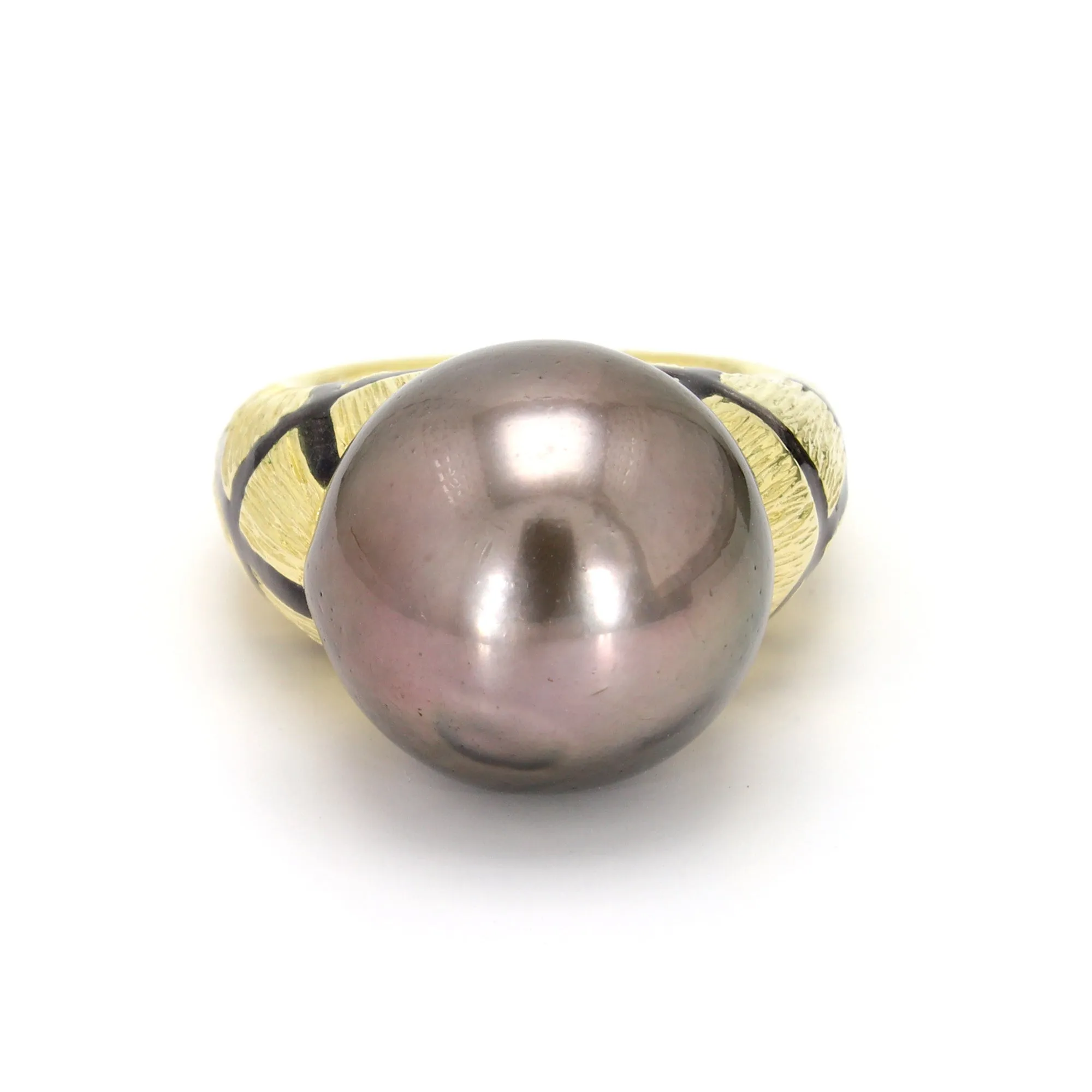 Black Tahitian Pearl Cocktail Ring