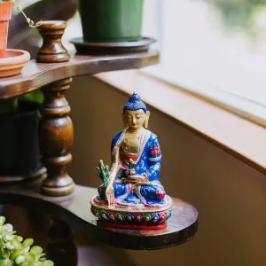 Blue Lotus Medicine Buddha Statue