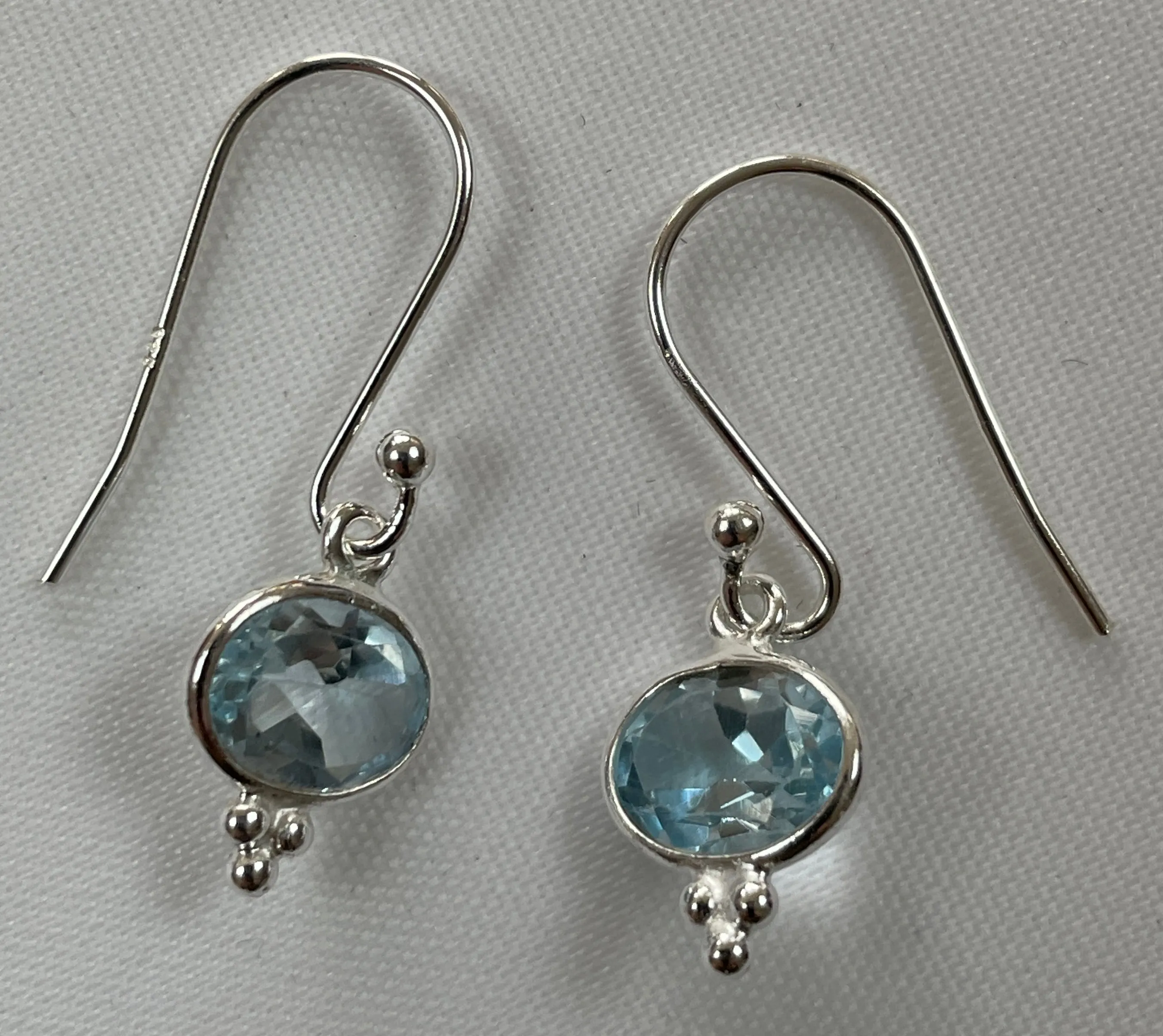 Blue Topaz Drop Earrings