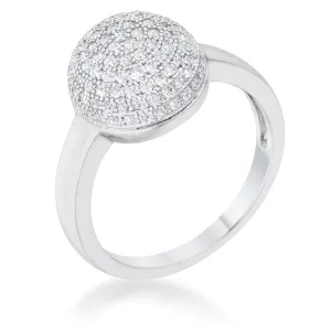 Brie Contemporary Sphere Cluster Fashion Cocktail Ring | 1ct |Cubic Zirconia | Silver