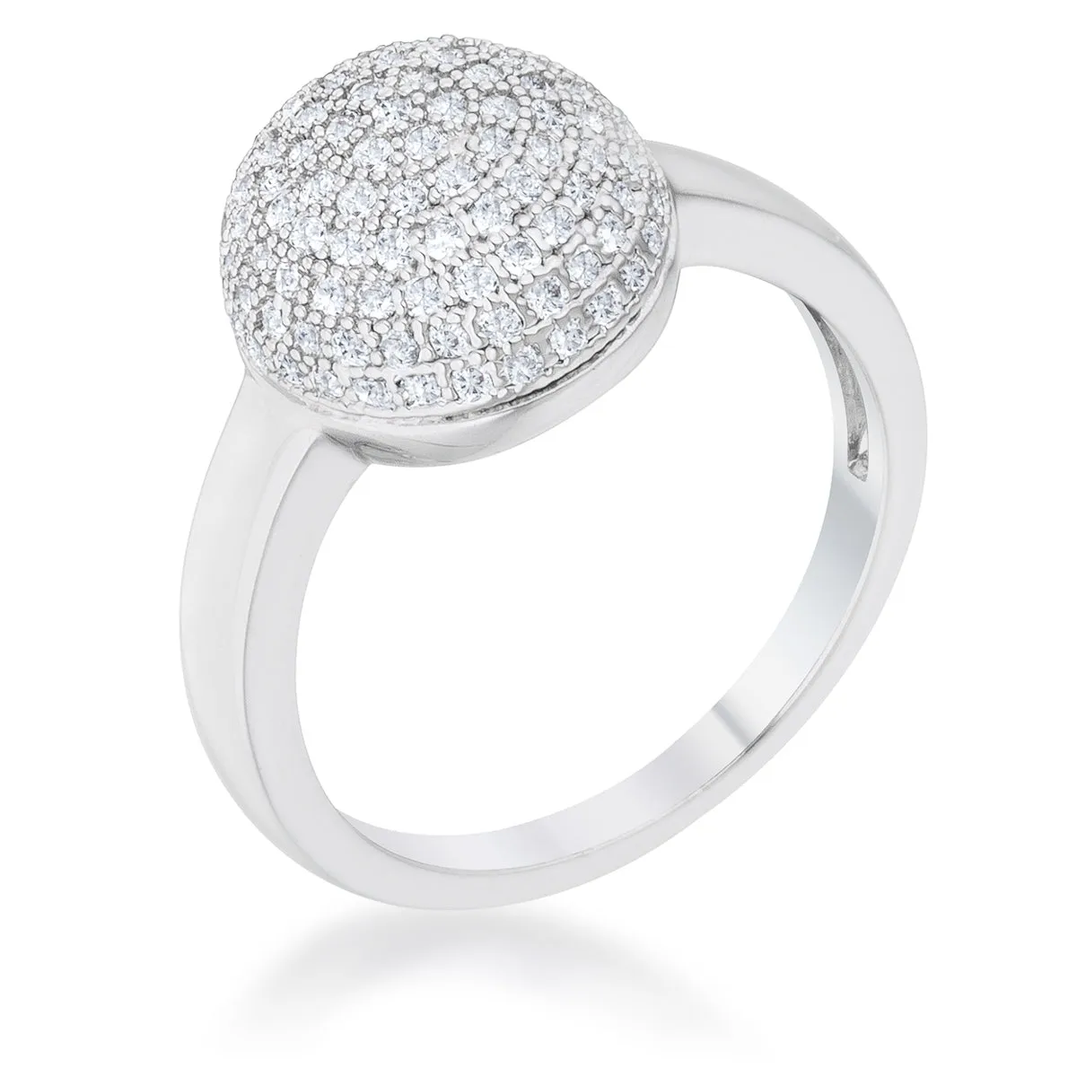 Brie Contemporary Sphere Cluster Fashion Cocktail Ring | 1ct |Cubic Zirconia | Silver