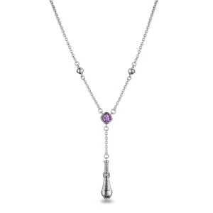 Cassandre Drop Necklace with Amethyst and Diamonds