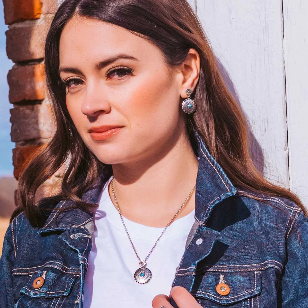 Center of the Storm Turquoise Necklace