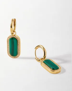 Charlotte Collins Malachite Drop Earrings