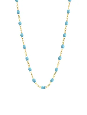 Classic Gigi Turquoise Resin Yellow Gold Necklace