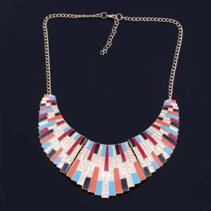 Collar-ful Multi Gold Panel Necklace