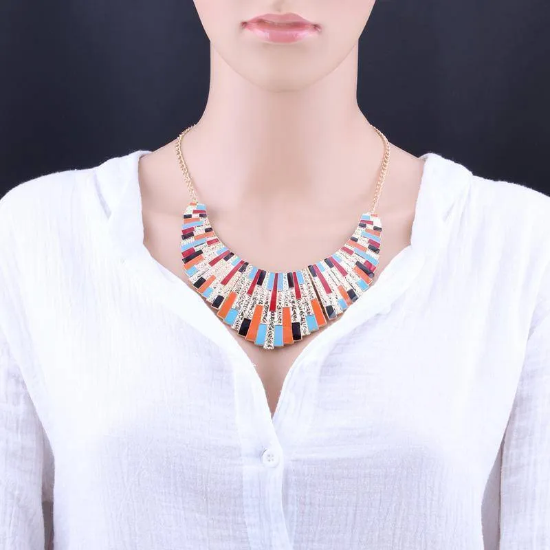 Collar-ful Multi Gold Panel Necklace