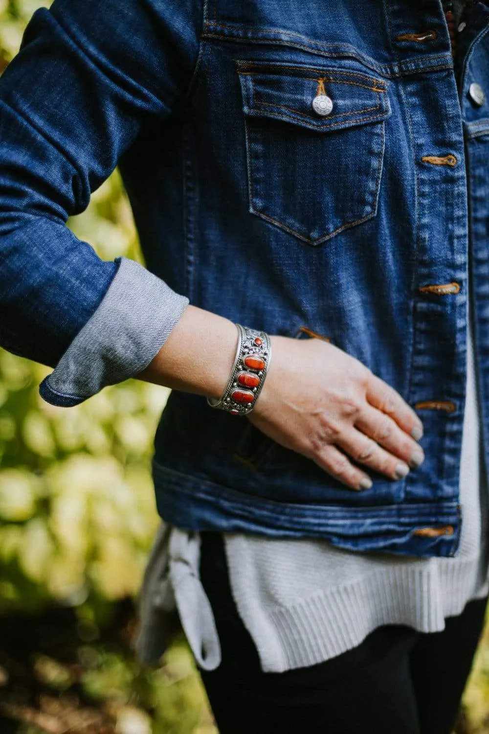 Coral Passion Cuff Bracelet