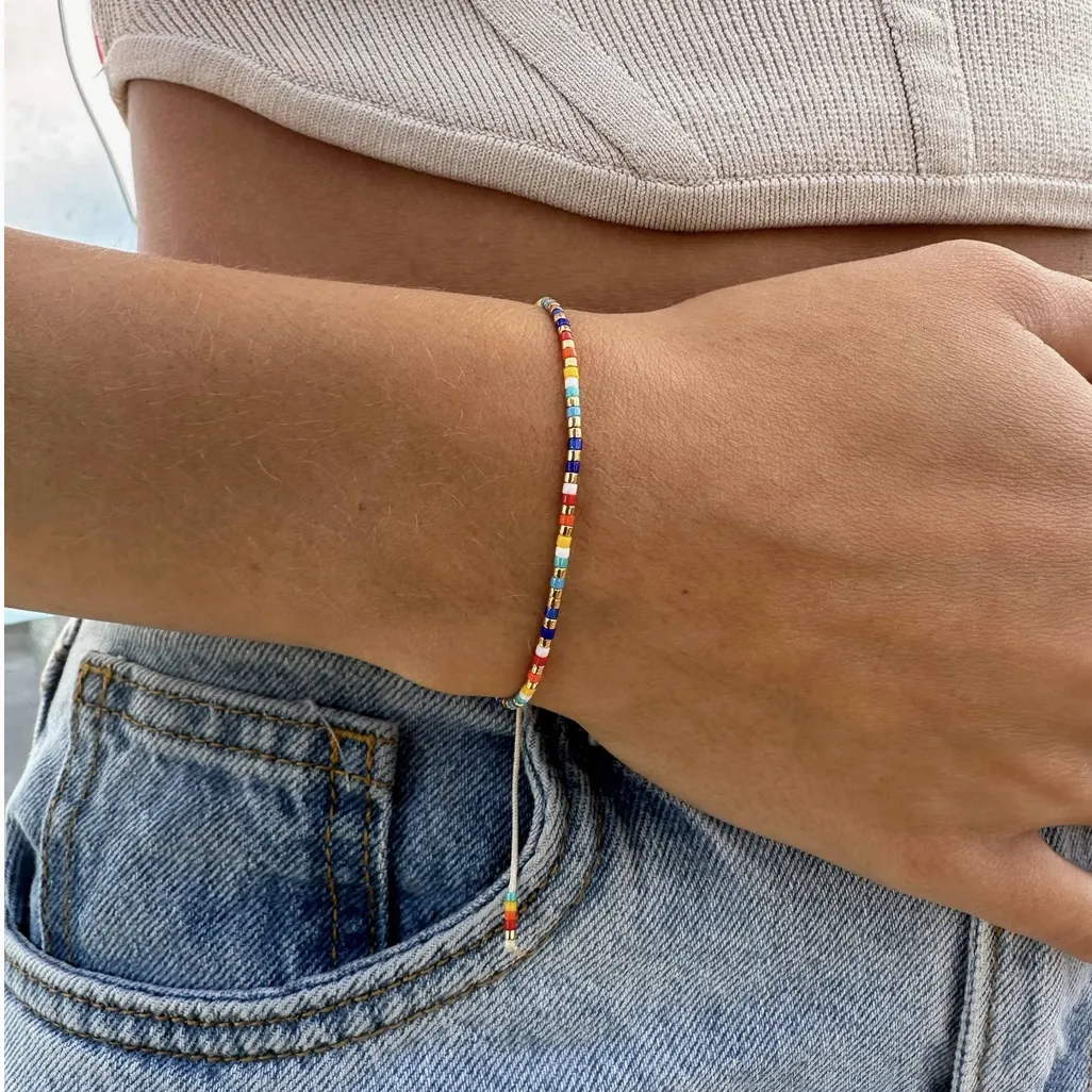 Coral Reef Adjustable Beaded Bracelet