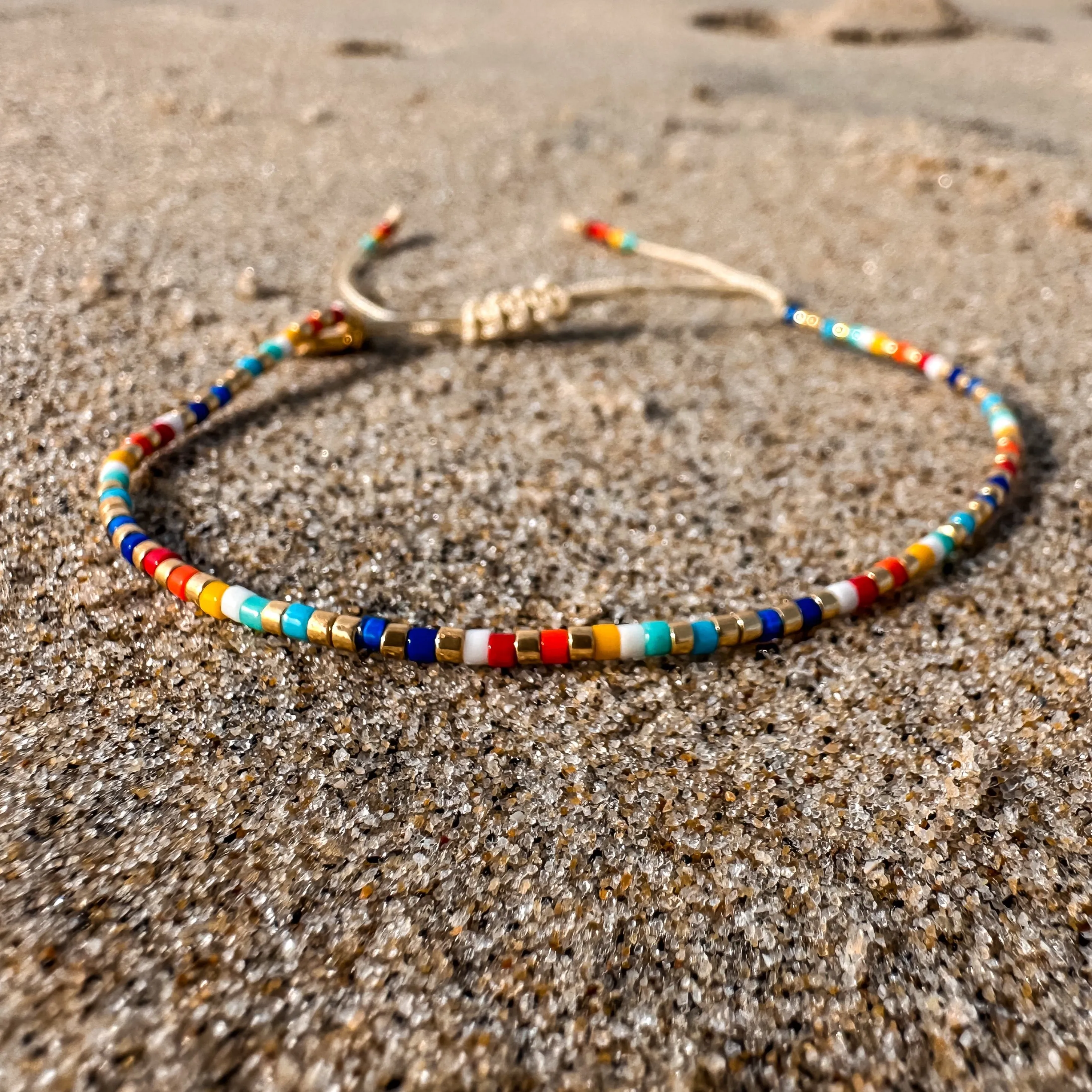 Coral Reef Adjustable Beaded Bracelet