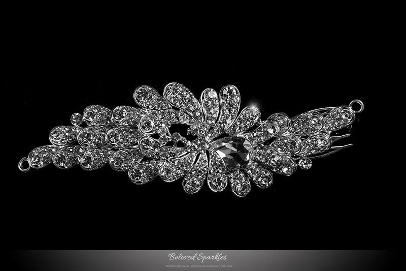 Daisey Bejeweled Floral Hair Comb | Crystal