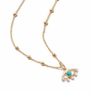 Daisy London Evil Eye Necklace, Gold