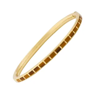 Dash Rectangle Gold Vermeil Sterling Bangle Bracelet