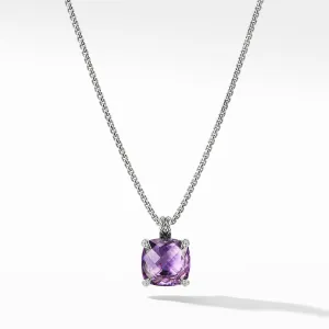 David Yurman Chatelaine Pendant Necklace with Amethyst and Diamonds 14MM