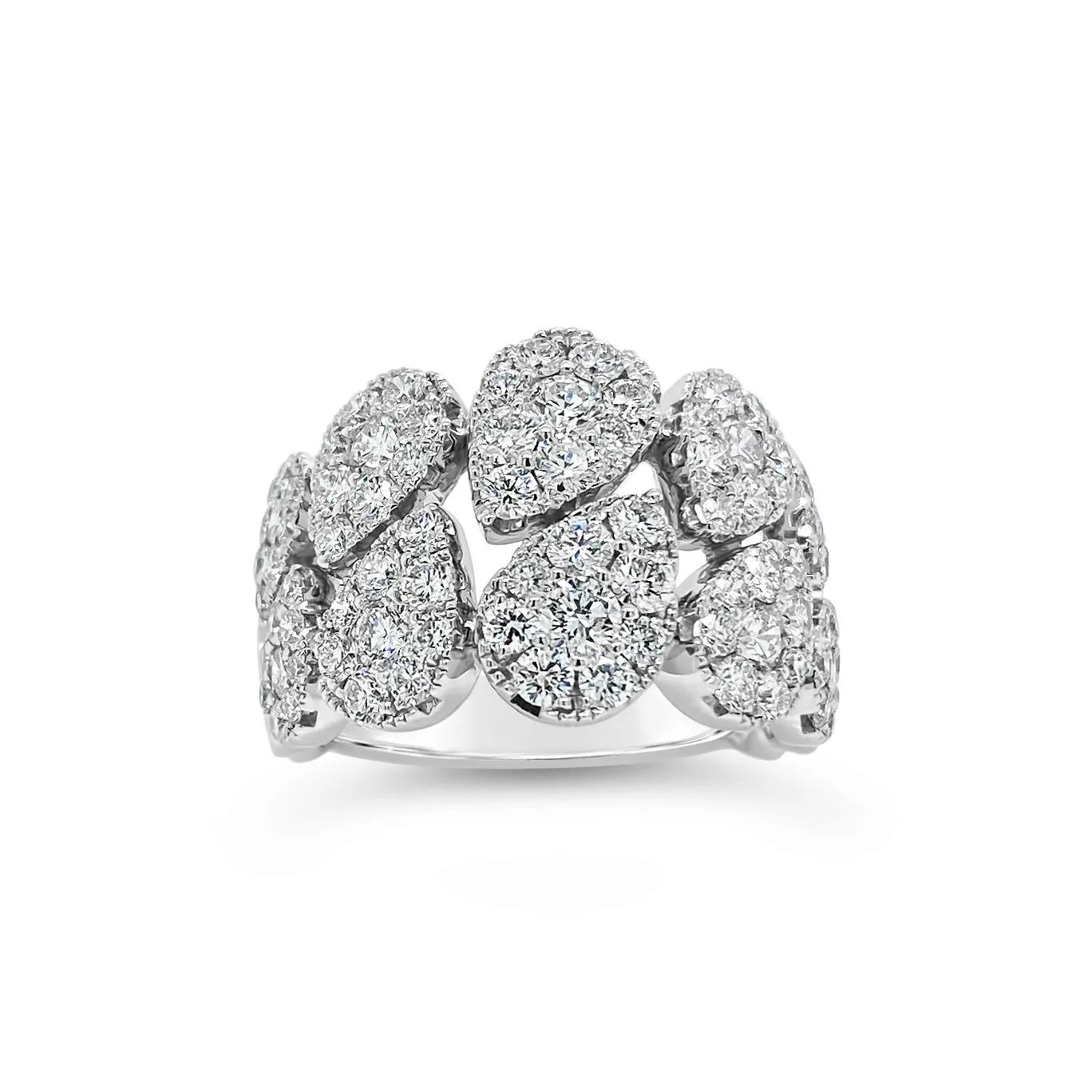 Diamond Teardrops Ring