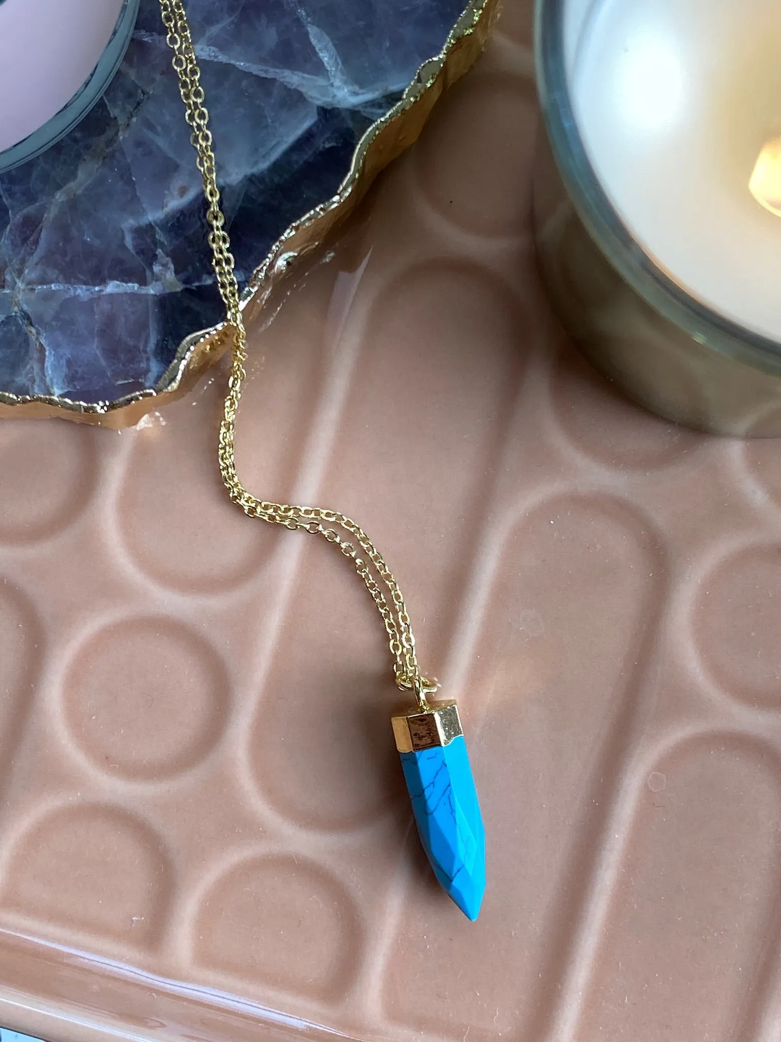 Durga Pendant | Blue Jade