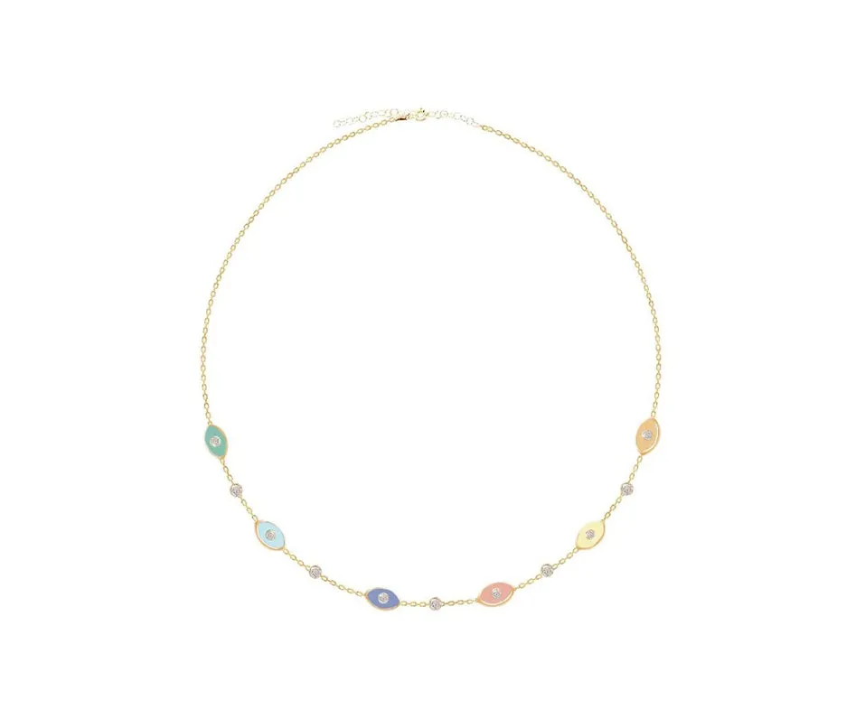 Enamel Evil Eye Choker