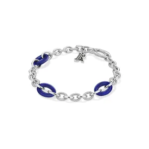 Eternity Signature Link Bracelet with Lapis