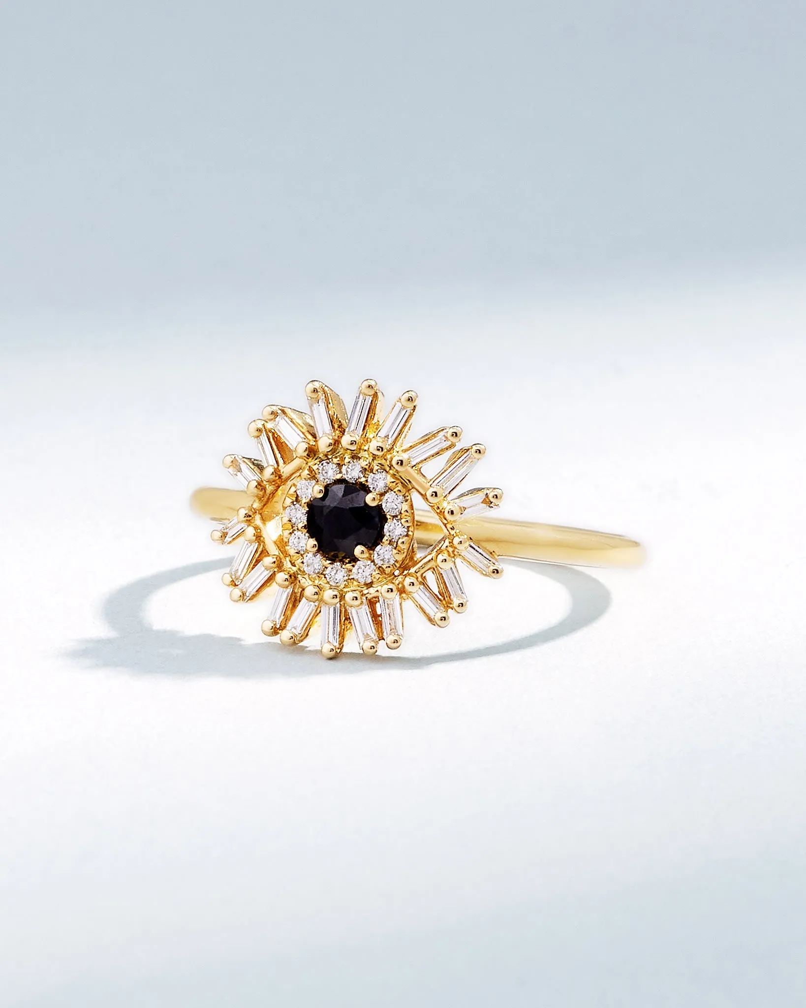 Evil Eye Mini Black Sapphire Ring