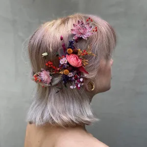 Flexible flower comb Wedding hair vine Bendable flower comb Hair arrangement Wedding accessories Bridal shapeable flower comb Magaela