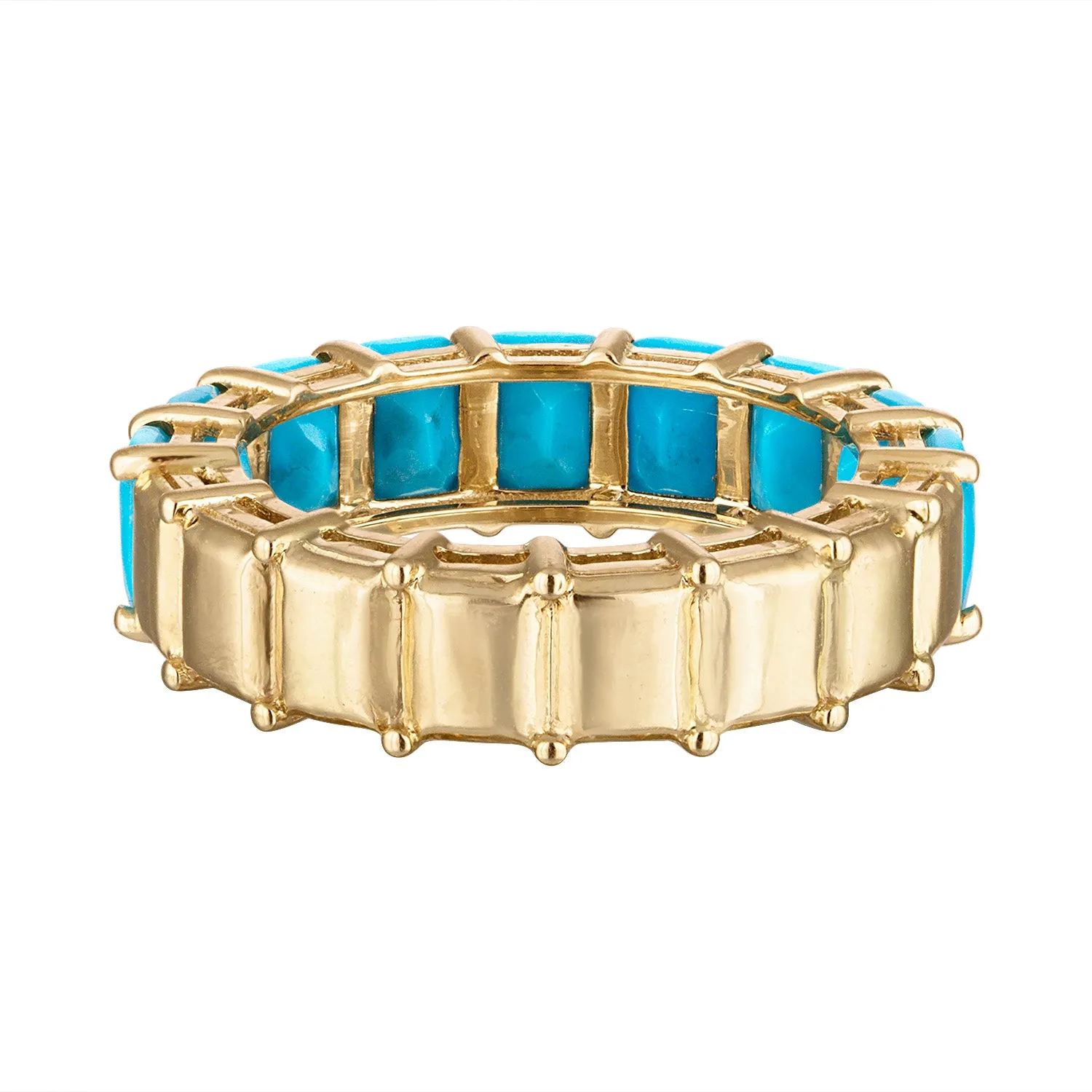 Gemini Goldstone™/Turquoise Eternity Band