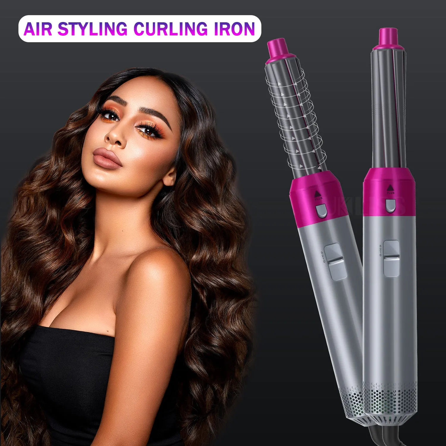 Hair Dryer Comb Multi Functional 5 In1 Hair Curling Straightening Hair Styling Comb Straightener Curler